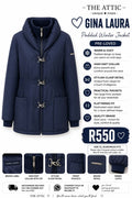 Gina Laura Padded Winter Jacket in navy blue – pre-loved, size XL