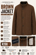 Downstairs Menswear Brown Jacket – pre-loved, size 48R Regular