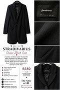Stradivarius classic black tailored coat, size small, fully lined with side pockets