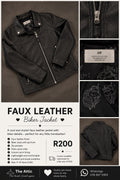 H&M Faux Leather Biker Jacket - Size EUR 140 / UK 9-10Y