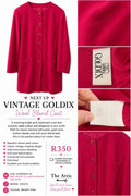 Vintage Goldix Wool Blend Coat Bright Pink - European Size 42 / SA 36-38