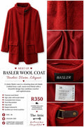 Basler Wool Blend Coat Burnt Orange - Size 38 / GB 12 / SA 44