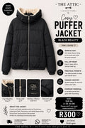 Clockhouse Collection C&A Cosy Puffer Jacket Black - Size EUR 44 / SA 36-38