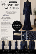 Kalimera Navy Sequin Evening Gown Never Worn - Approx SA 34/36