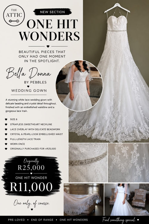 Bella Donna by Pebbles White Lace Wedding Gown - detail shots and train